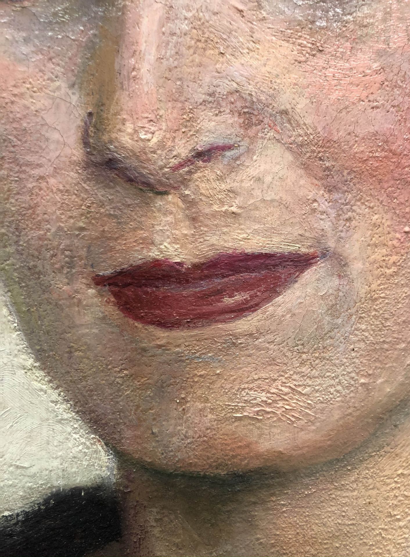 Kurt WEINHOLD (1896-1965). Portrait "Frau Marga Mehl" 1948.92,5 cm x 70 cm. Gemälde. Öl auf - Bild 5 aus 15