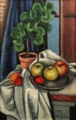 Marie-Luise HELLER (1918 - 2009). Stillleben. Pablo Picasso Umkreis.69 cm x 45 cm. Gemälde. Öl auf