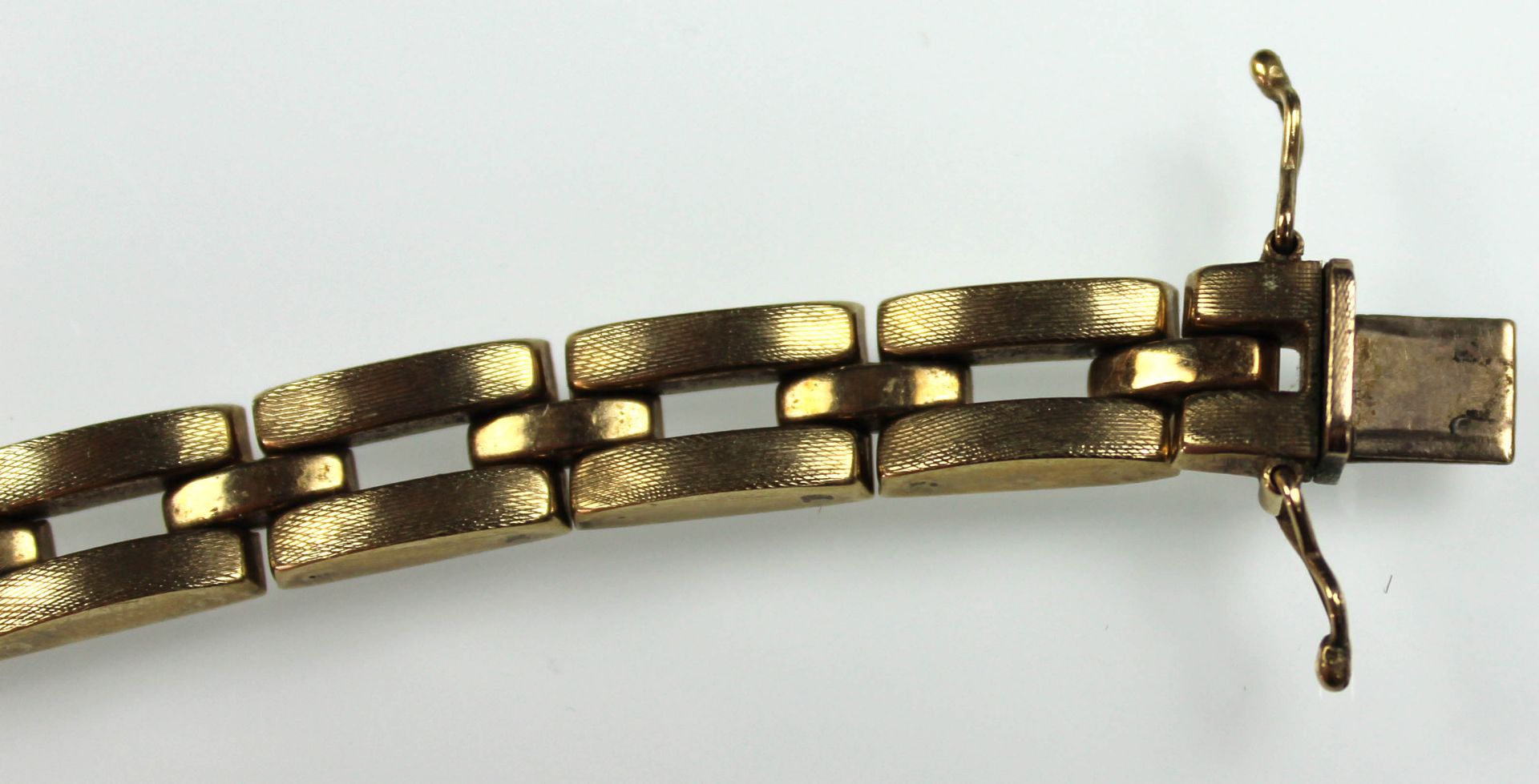 Panzer- Armband. Gelb Gold 333. 15,0 Gramm.Circa 20 lang.Bracelet. Yellow gold 333. 15,0 gram. - Bild 5 aus 9