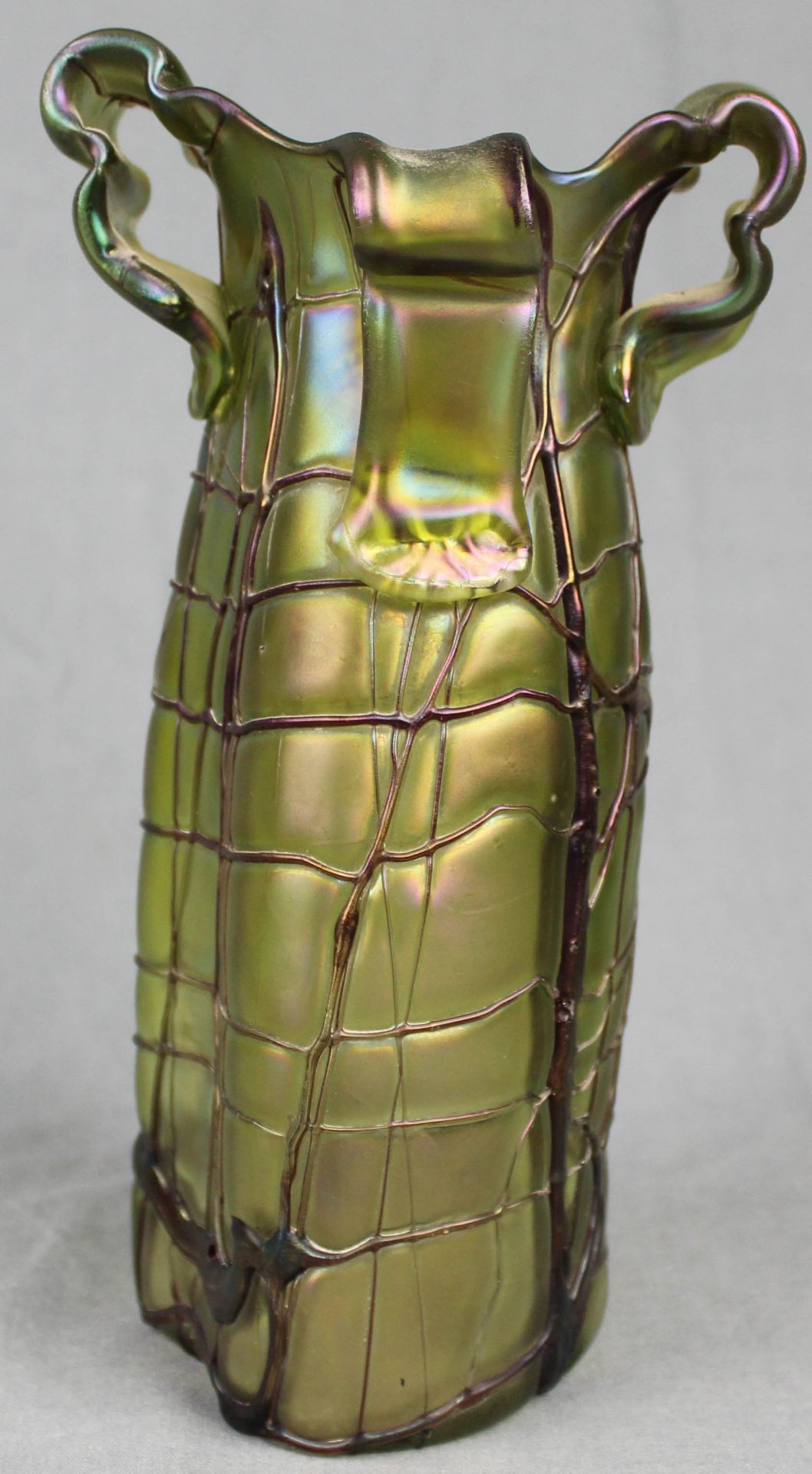 Vase. Jugendstil.23 cm hoch. Vermutlich Pallme König & Habel. Glashütte Elisabeth Kosten, Teplitz - Bild 4 aus 6