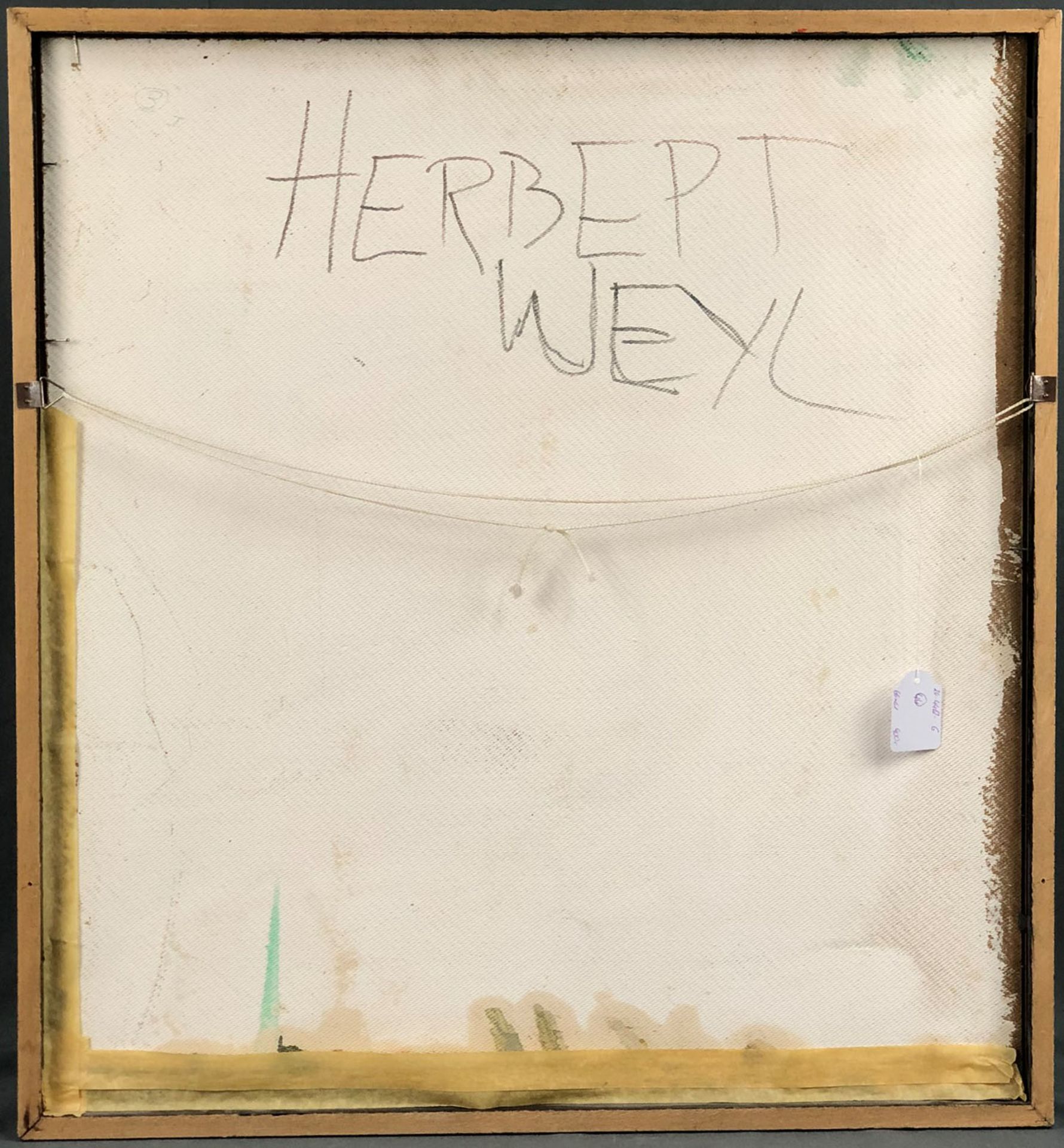 Herbert WEYL (1923 - 1998). Ohne Titel. 1991.66 cm x 61 cm. Gemälde. Öl auf Hartfaserplatte. - Image 2 of 10