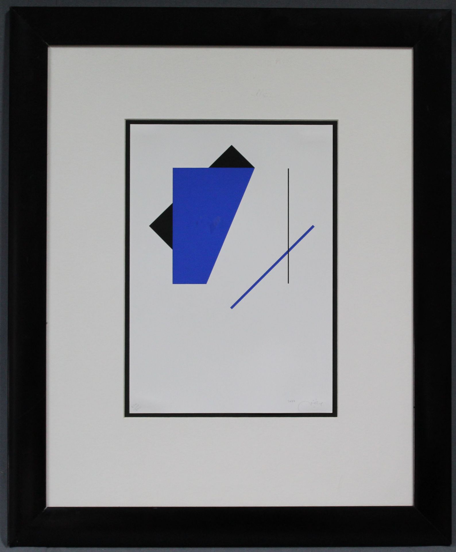 Medhi MOUTASHAR (1943). "carré plié en 68 ", 1988.29,5 cm x 21 cm. Seriengraphie. Auf Arles. "214/ - Image 6 of 8