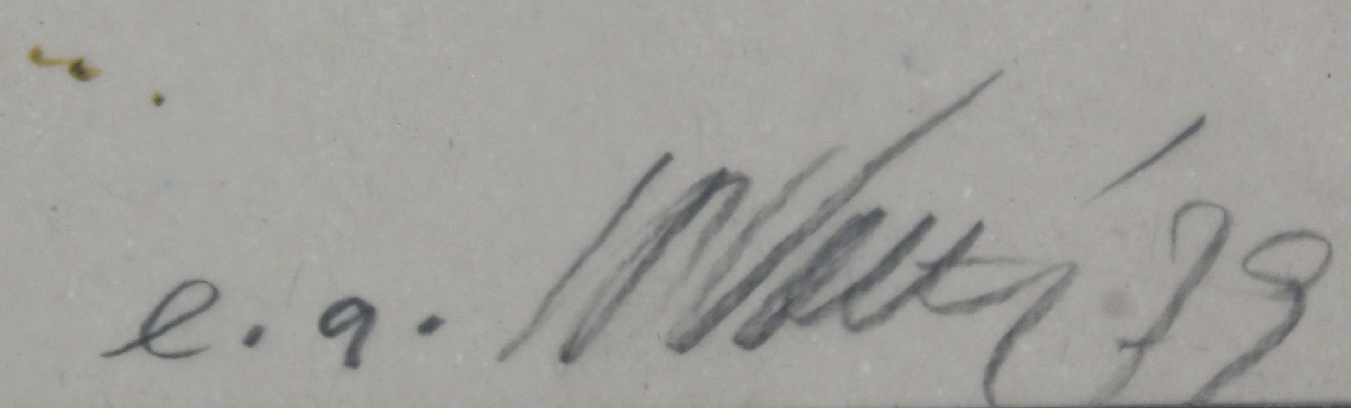 UNDEUTLICH SIGNIERT (XX). "Mit dem Floß." 1979. Lithographie.68 cm x 98 cm. Rechts unten signiert. - Image 2 of 7
