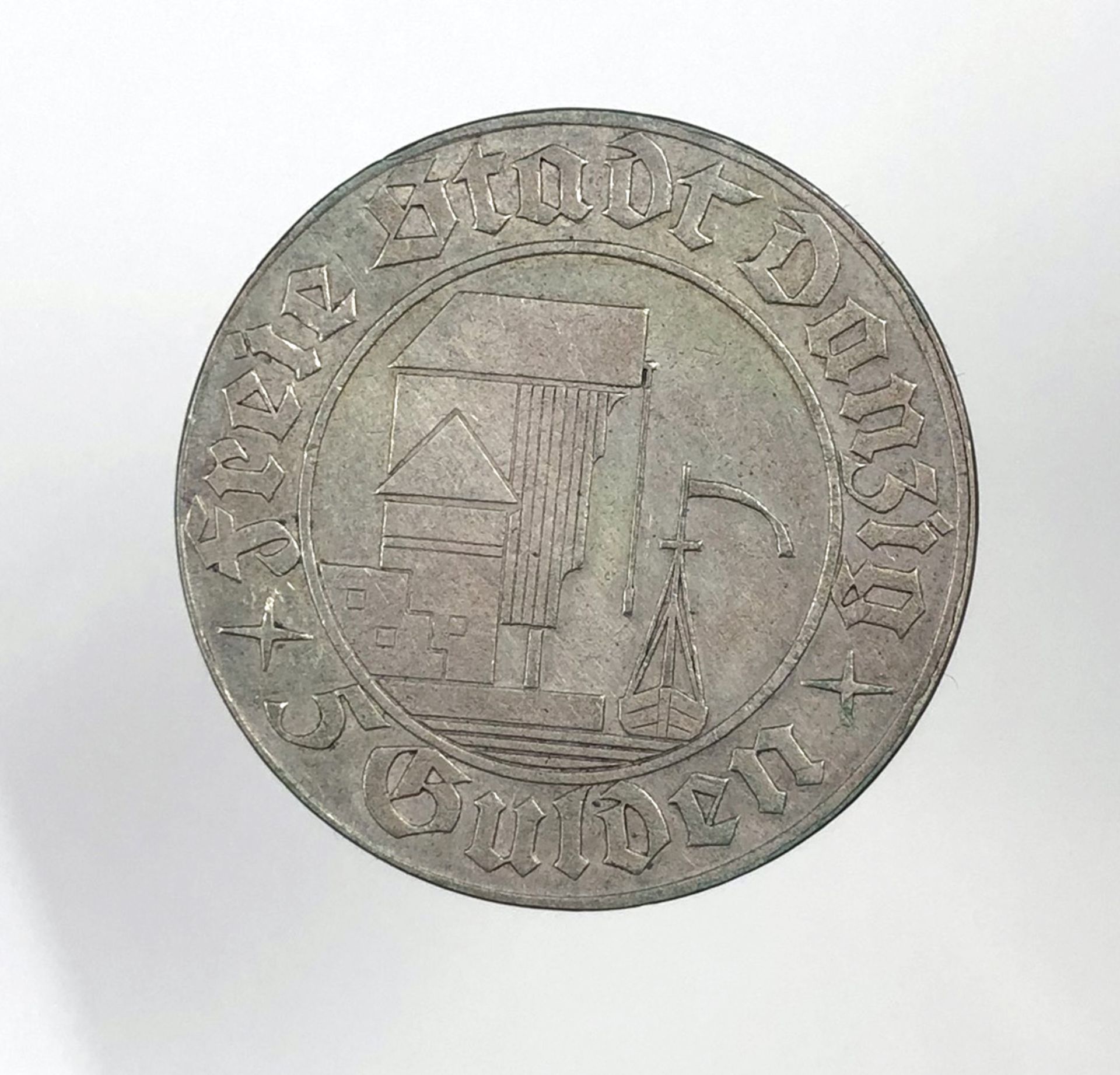 Danzig 5 Gulden 1932 (J. D19). Krahntor.15 Gramm.Danzig 5 Gulden 1932 (J. D19). Krahntor.15 Gramm. - Bild 2 aus 5