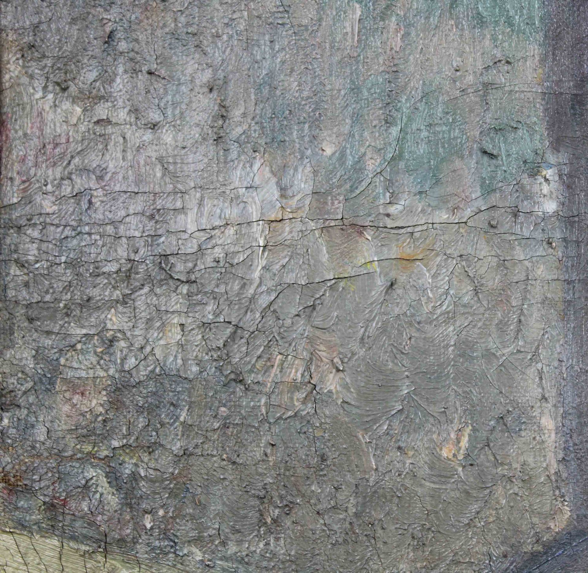 Ernst TOEPFER (1877 - 1955). "Idstein mit Hexenturm, 1917".100 cm x 102 cm. Gemälde. Öl auf - Bild 4 aus 7