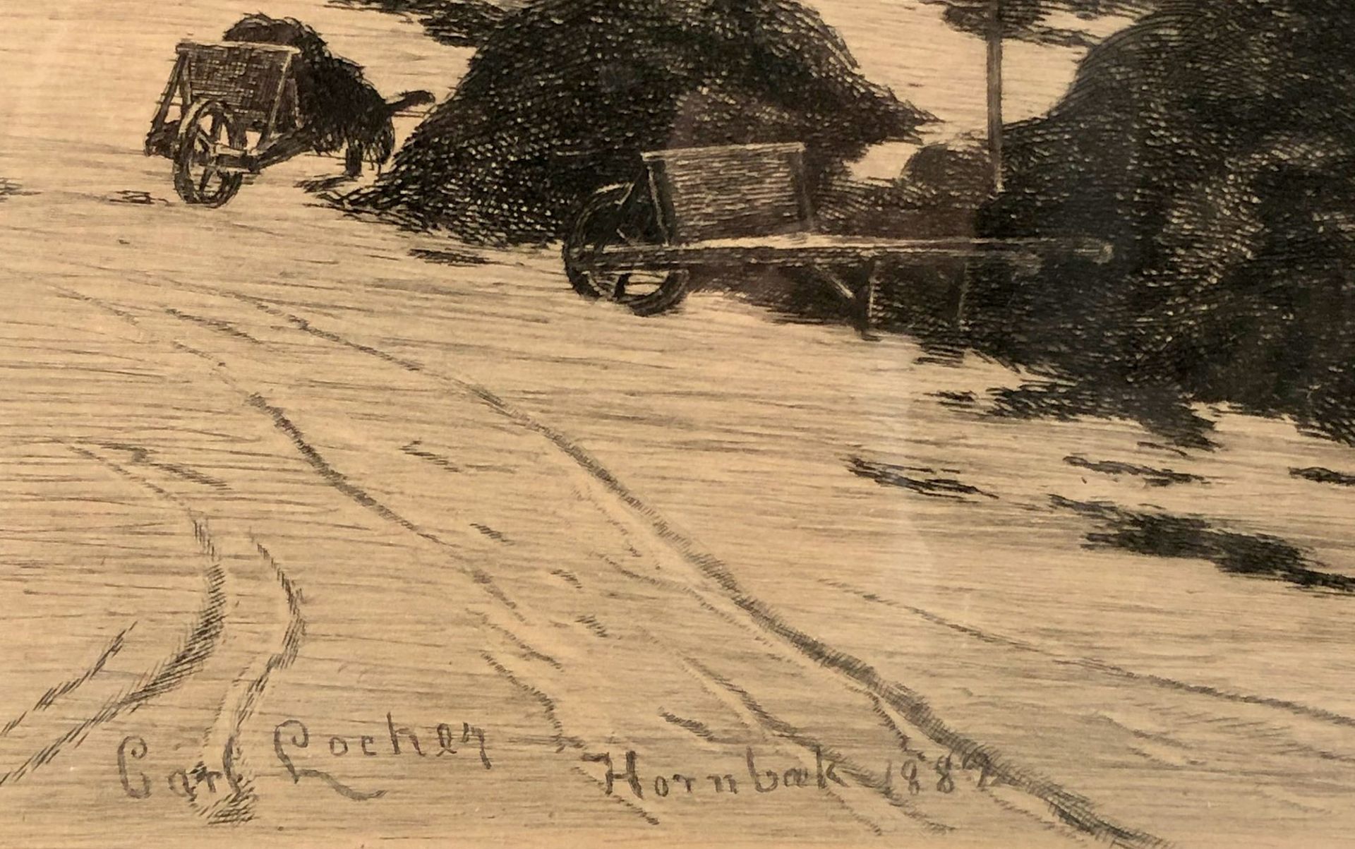 Carl Ludvig Thilson LOCHER (1851 - 1915). "Hornbæk 1889".Wintertag am Strand von Hornbæk ( - Image 2 of 5