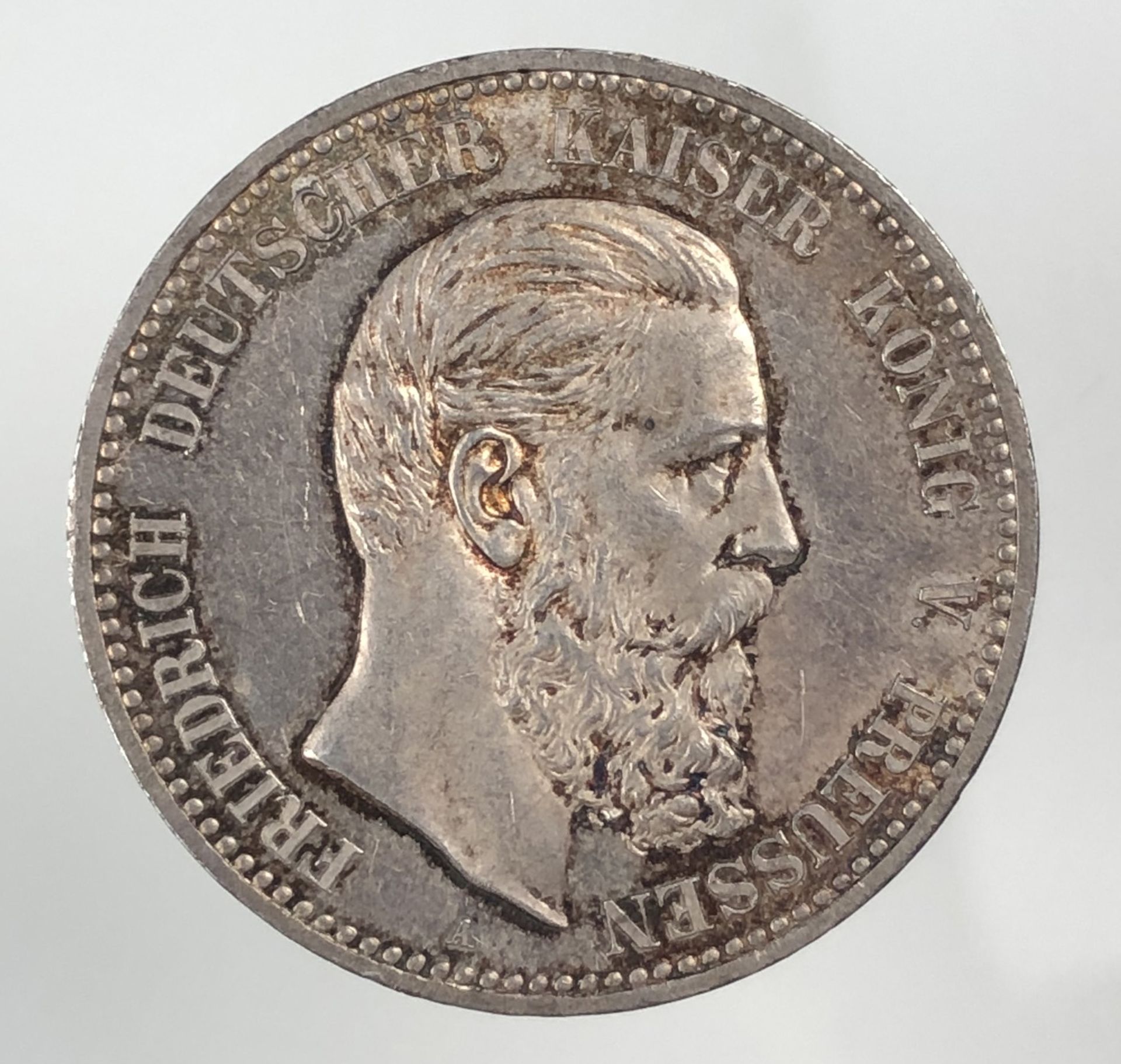 Deutsches Reich 5 Mark 1888 Friedrich (A). (J. 99).27,7 Gramm.Deutsches Reich 5 Mark 1888