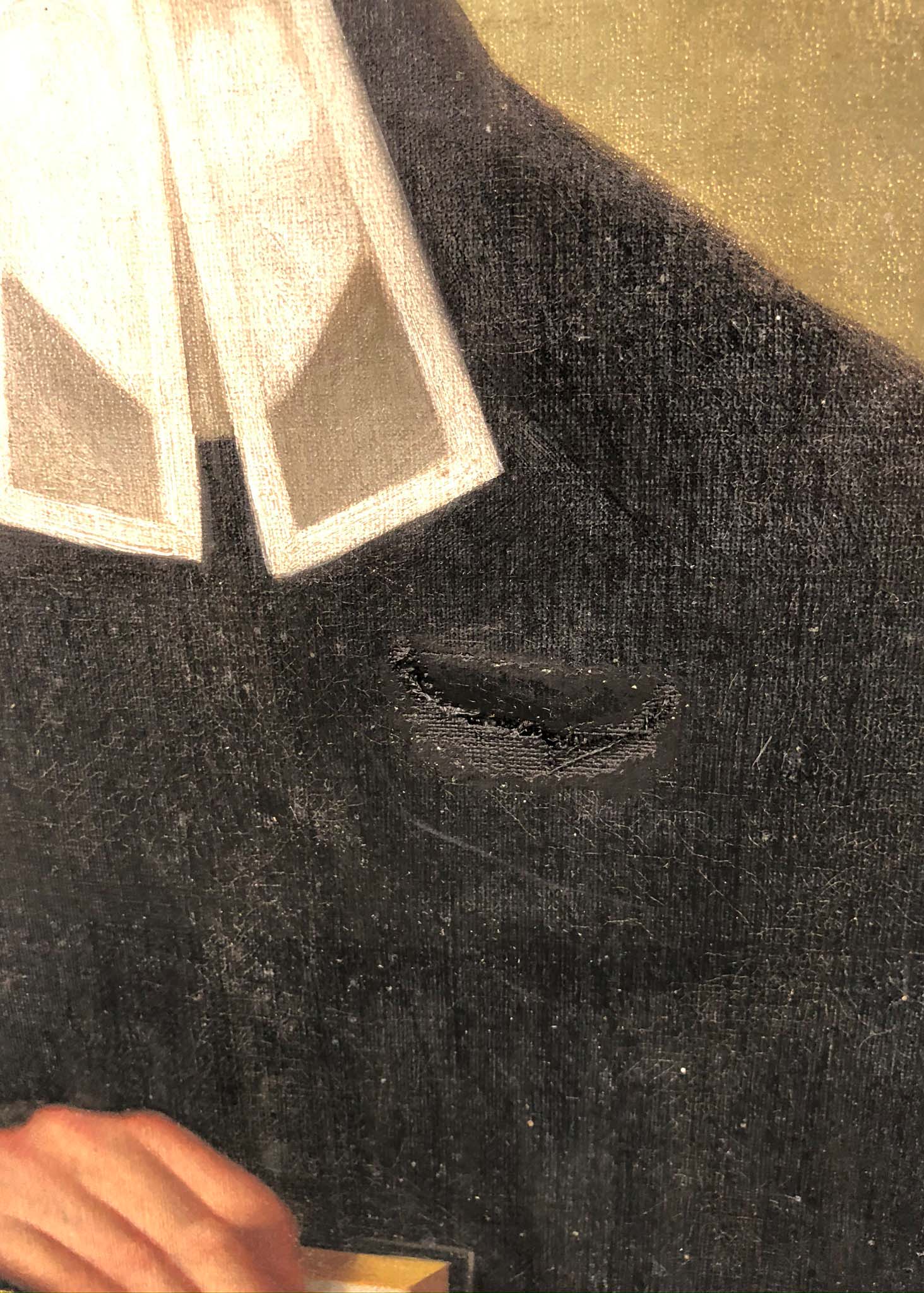 UNSIGNIERT (XIX). Pfarrer.61 cm x 49,5 cm. Gemälde. Öl auf Leinwand. Unter anderem beschädigt und - Image 8 of 9
