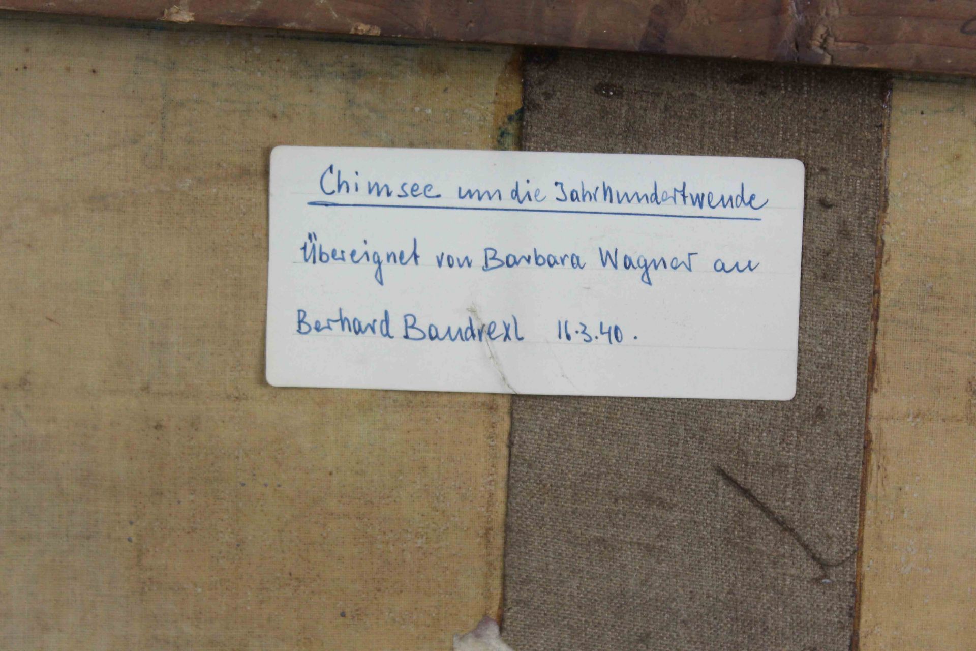 Monogrammist (XIX). ''Chimsee''. Chiemsee.51 cm x 70 cm. Gemälde, Öl auf Leinwand. Links unten - Image 3 of 11