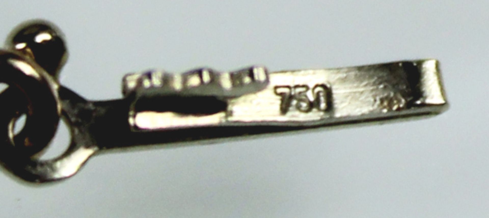 Ring und Anhänger WG 585, mit Smaragden und Diamanten.Kette Weiß Gold 750, circa 38 cm lang.8,0 - Bild 8 aus 10