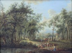 Franz HOCHECKER (1730 - 1782). Allegorie des Herbstes.23 cm x 31 cm. Gemälde. Öl auf Holz. Keine
