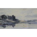 Myles Birket FOSTER (1825 - 1899). "Linlithgow".14 cm x 25 cm im Ausschnitt. Gemälde. Wasserfarben