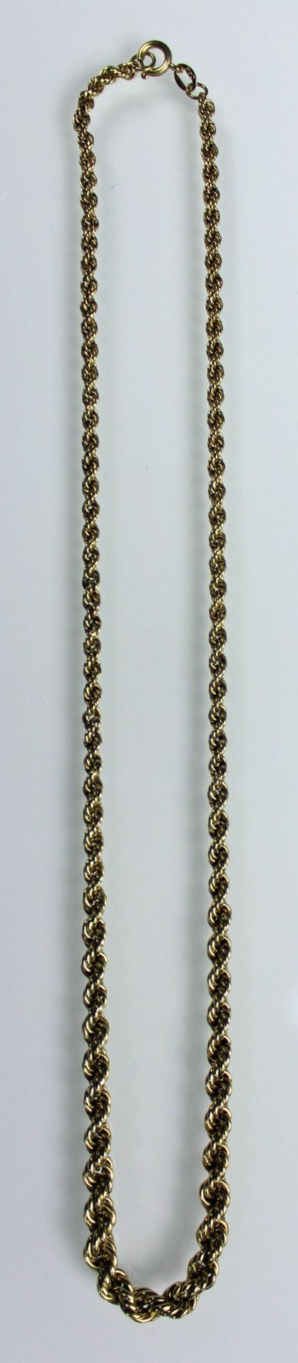 Gelb Gold 585. Halskette. Armkette mit Brillant, dazu ein Anhänger.20,9 Gramm Gesamtgewicht. - Bild 5 aus 10