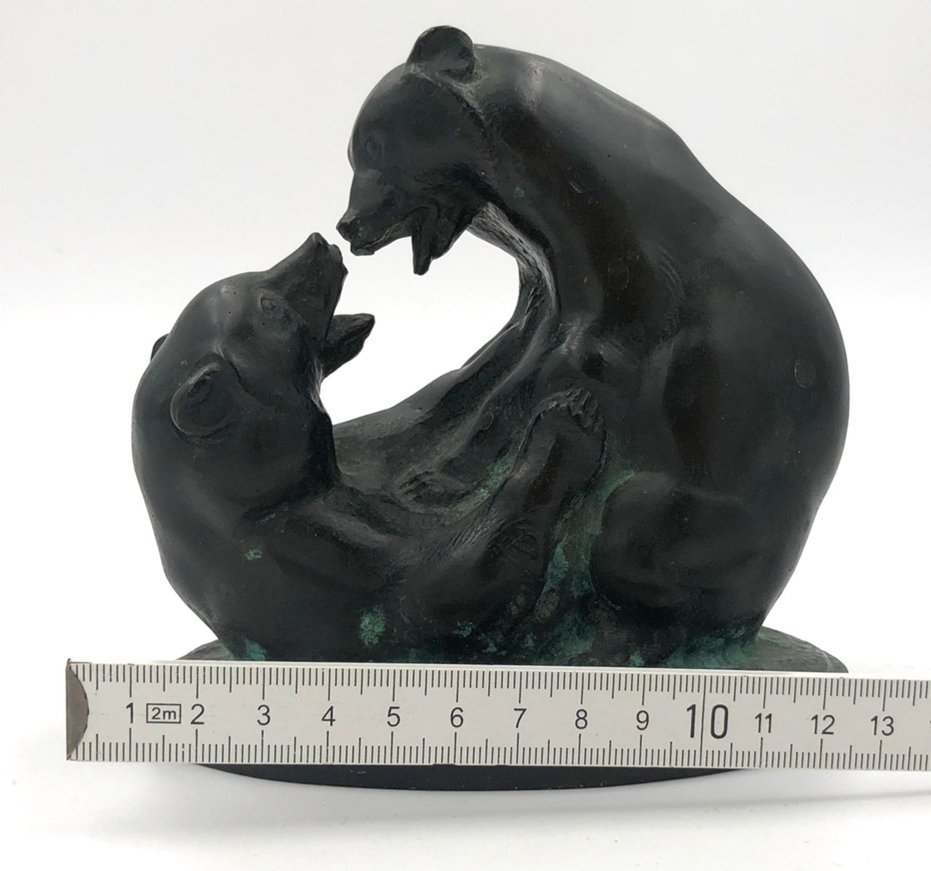 Carl WAGNER (1938 - 2011). Spielende Bären.14 cm x 14 cm. Skulptur. Bronze. Rückseitig signiert.Carl - Bild 3 aus 12