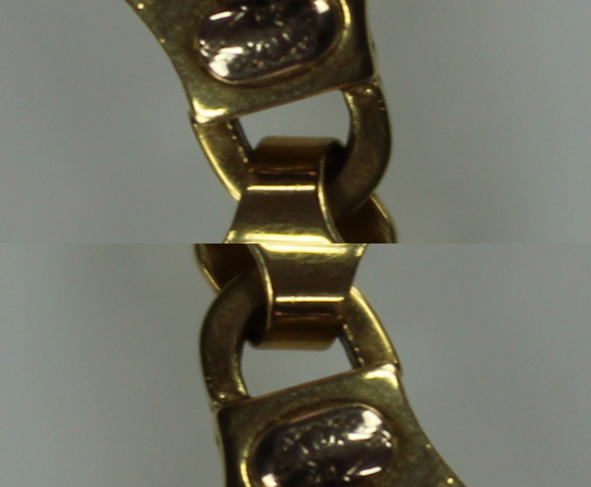 Panzer - Armband. Gelb Gold 750. 44,6 Gramm.Circa 21 cm lang.Bracelet. Yellow gold 750. 44,6 grams. - Bild 6 aus 9