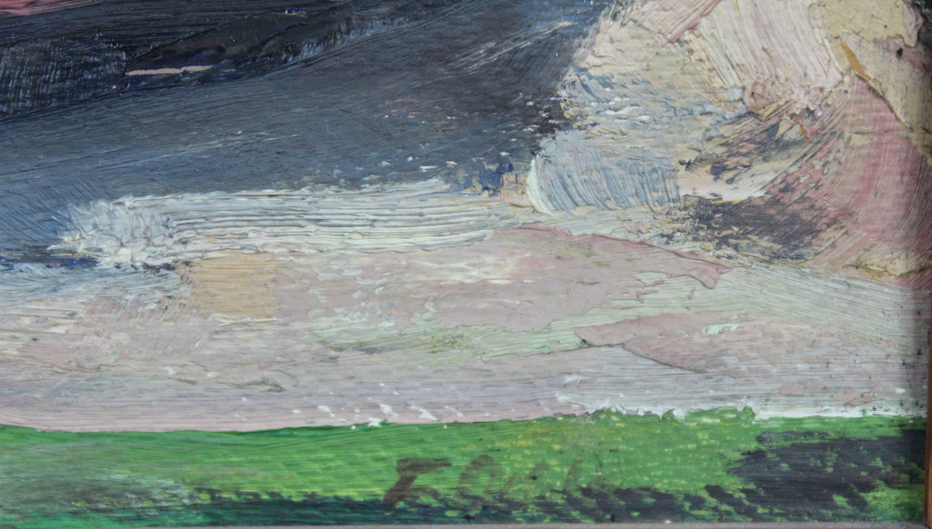 Friedrich OEHLER (1921 - 2001). "Frühling im Schwarzwald''.35 cm x 41 cm. Gemälde. Öl auf Tafel. - Bild 3 aus 7