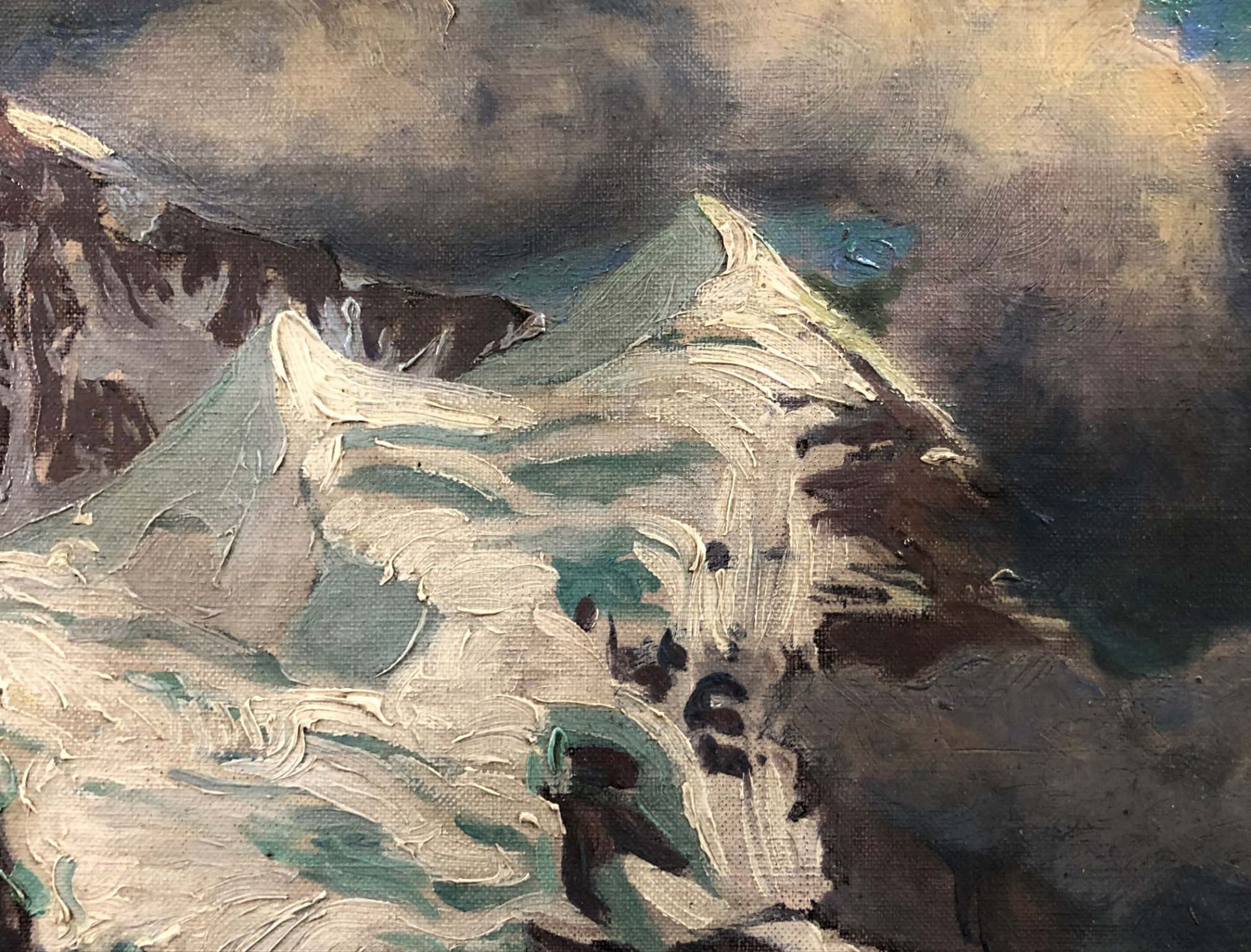 Joseph Georg Jakob KEISER (1859 - 1939). "Jungfrau".50,5 cm x 69 cm. Gemälde. Öl auf Leinwand. - Bild 6 aus 12