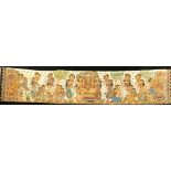 Malerei. Buddhismus. Asien.29 cm x 146 cm.Painting. Buddhism. Asia.29 cm x 146 cm.