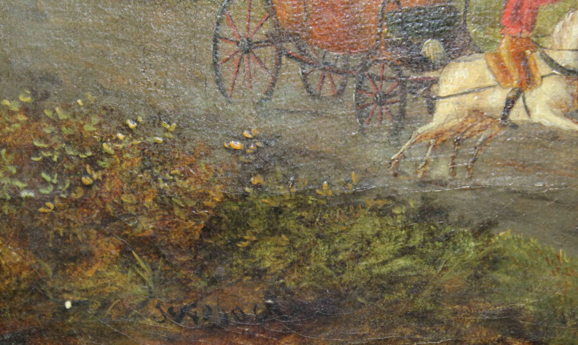 Jacques François Joseph SWEBACH (1769 - 1823). Kutsche.21,5 cm x 27,5 cm. Gemälde. Öl auf - Bild 3 aus 9