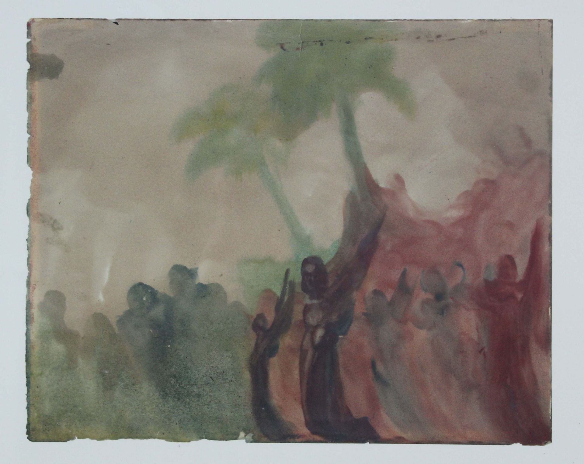 Mikhail LARIONOV (1881 - 1964) (zuges.), Naturnahe Komposition.29 cm x 35,5 cm. Aquarell auf Papier.
