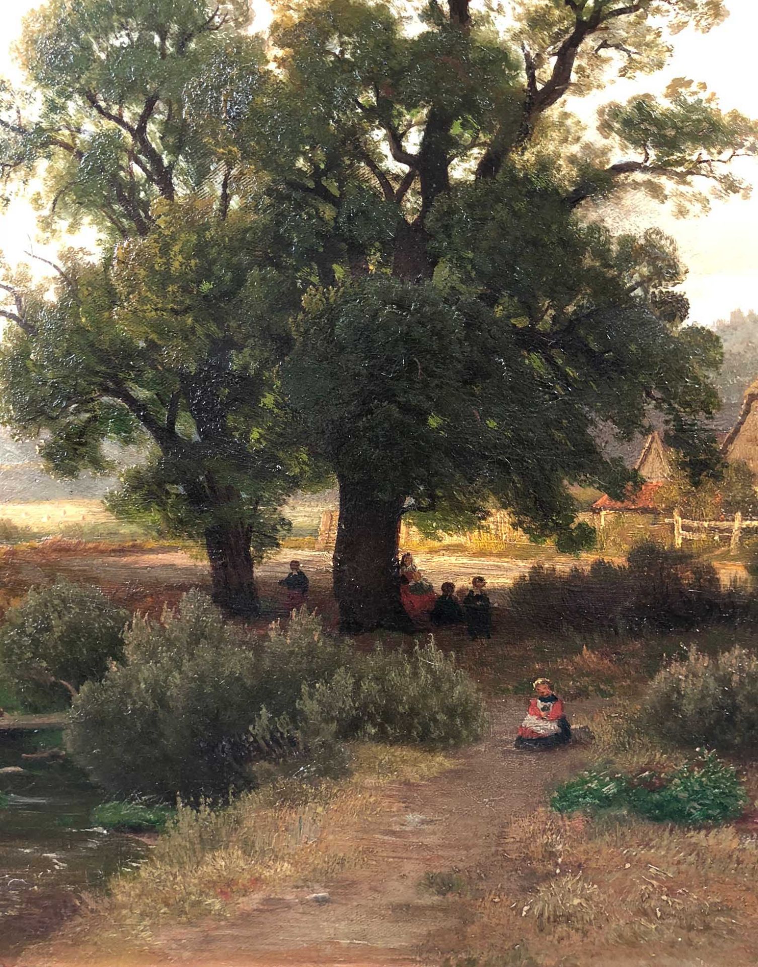 Carl Gustav RODDE (1830 - 1906). Kinderbetreuung. 1889.49 cm x 69 cm. Gemälde. Öl auf Leinwand. - Bild 4 aus 7