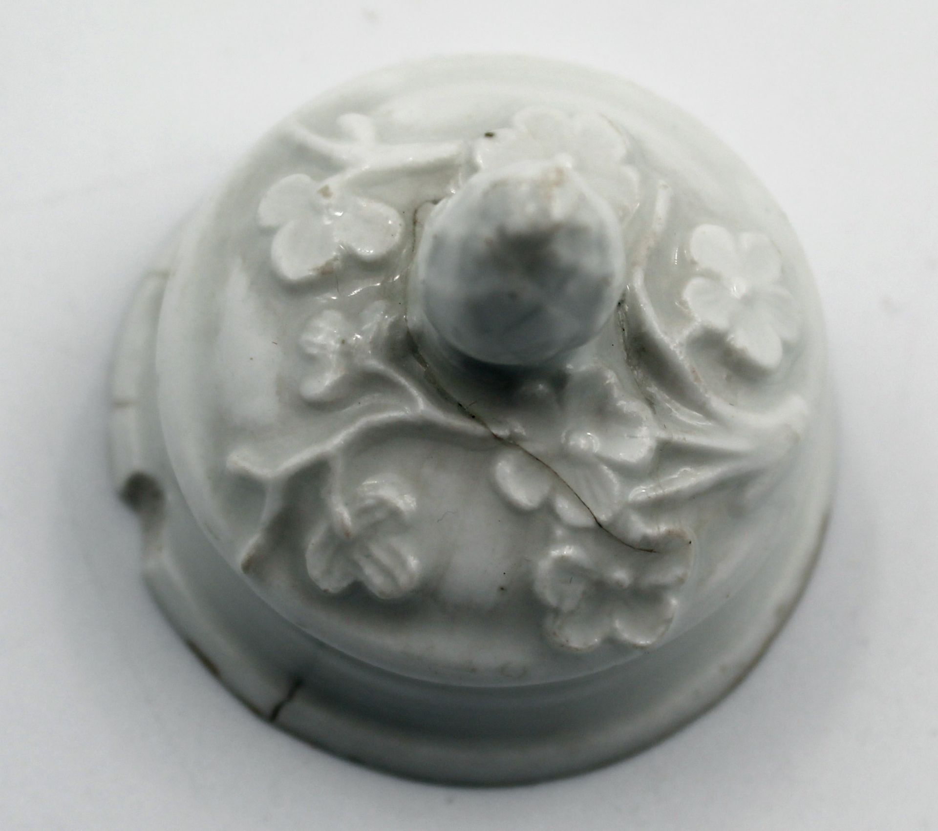 Meissen Porzellan. Kanne und Teedose. Kirschblüten Relief.Bis 13 cm hoch. Gemäß Blauer - Image 15 of 16