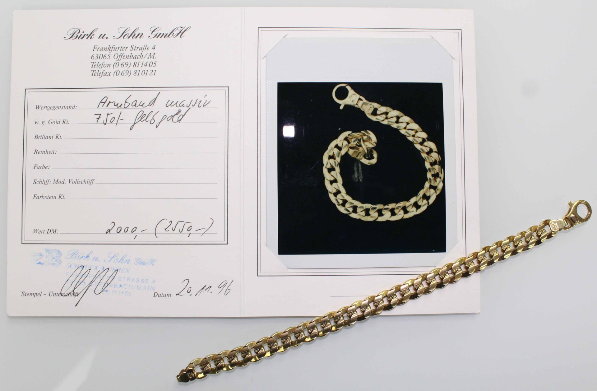 Panzer - Armband. Gelb Gold 750. 44,6 Gramm.Circa 21 cm lang.Bracelet. Yellow gold 750. 44,6 grams. - Bild 4 aus 9