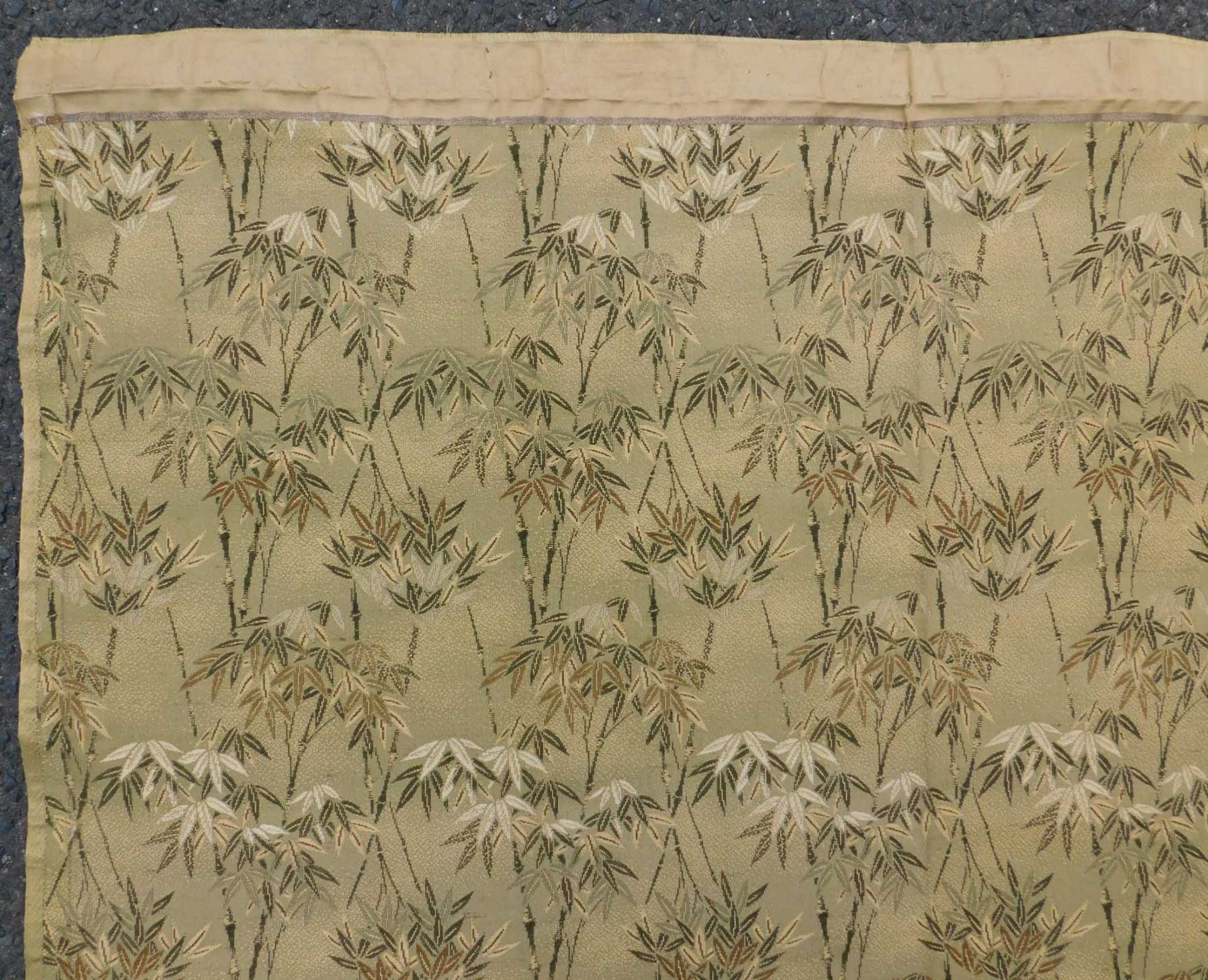 5 Obi Textilien Japan. Wohl alt, teils Seide, gewebt.Bis 205,5 cm x 65 cm.5 Obi Textiles Japan. - Image 6 of 12