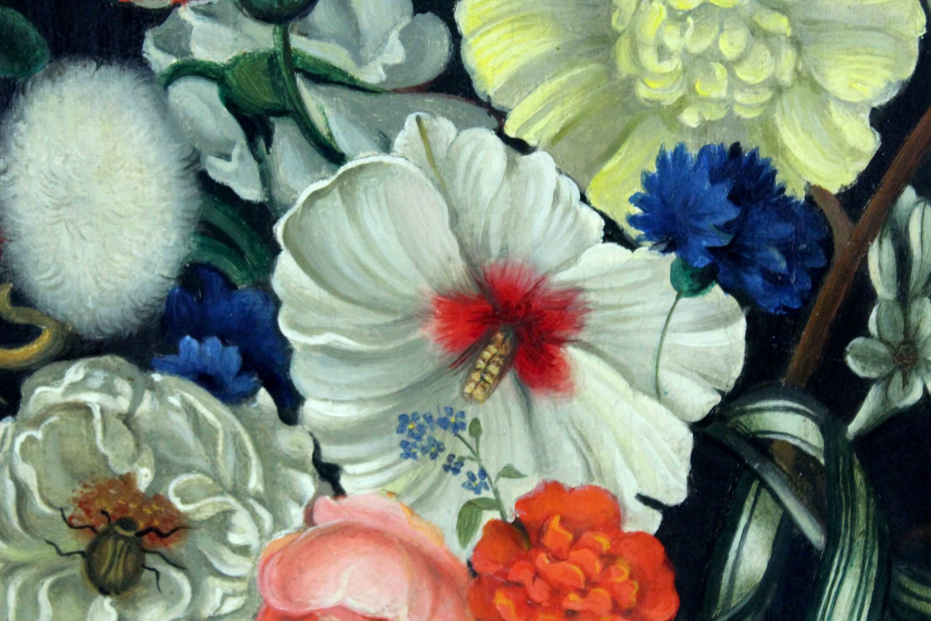 Nach Maria VAN OOSTERWYCK. "Blumen und Muscheln".75 cm x 55,5 cm. Gemälde. Öl auf Leinwand. Kopie - Image 11 of 11