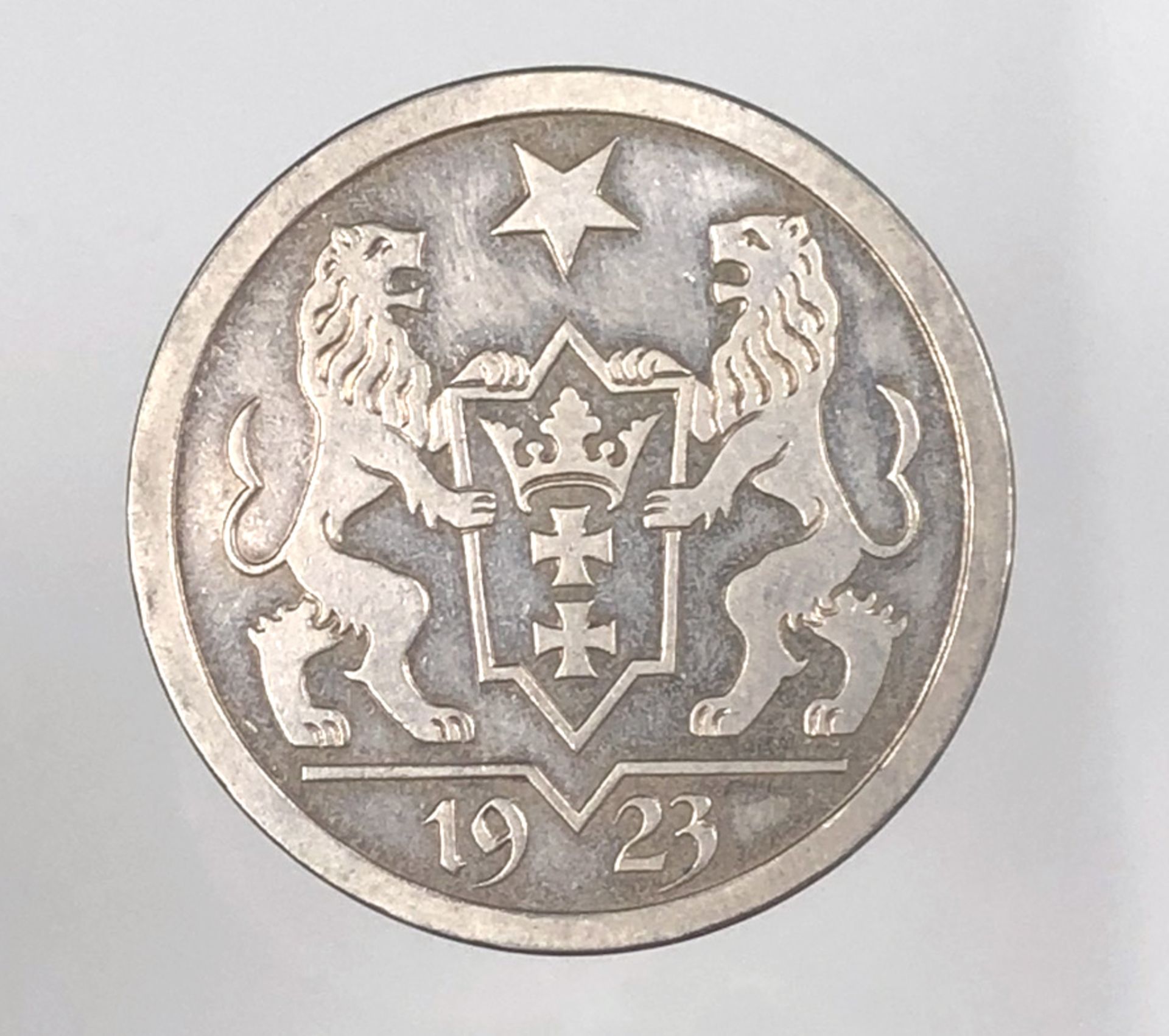 Danzig 2 Gulden 1923 (J. D8).10,1 Gramm.Danzig 2 Gulden 1923 (J. D8).10,1 Gramm. - Bild 2 aus 5