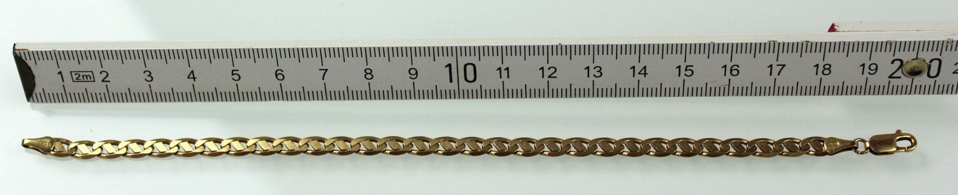 Panzer - Armband. Gelb Gold 585.9,2 Gramm. 20 cm lang.Bracelet. Yellow gold 585.9.2 grams. 20 cm - Bild 5 aus 6