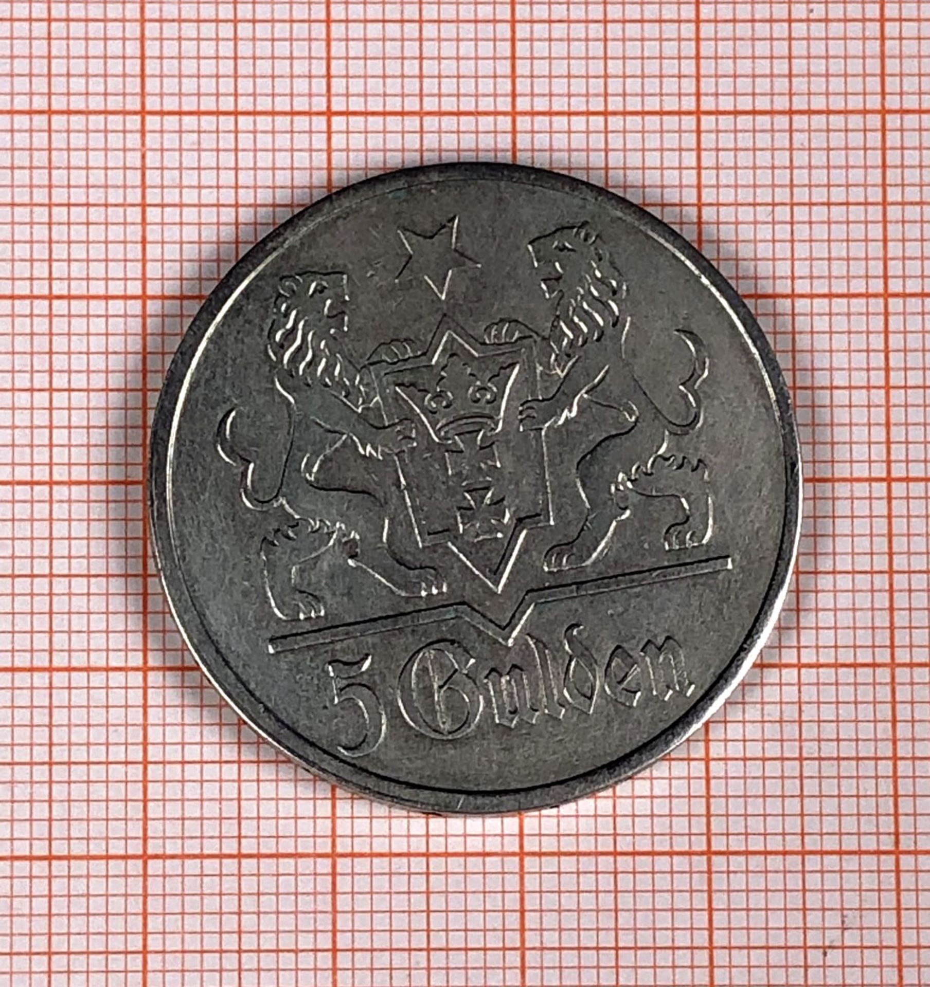 Danzig 5 Gulden 1923 (J. D9).24,9 Gramm.Danzig 5 Gulden 1923 (J. D9).24,9 Gramm. - Bild 4 aus 5