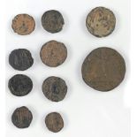 10 kleine Kupfermünzen alt.10 kleine Kupfermünzen alt.