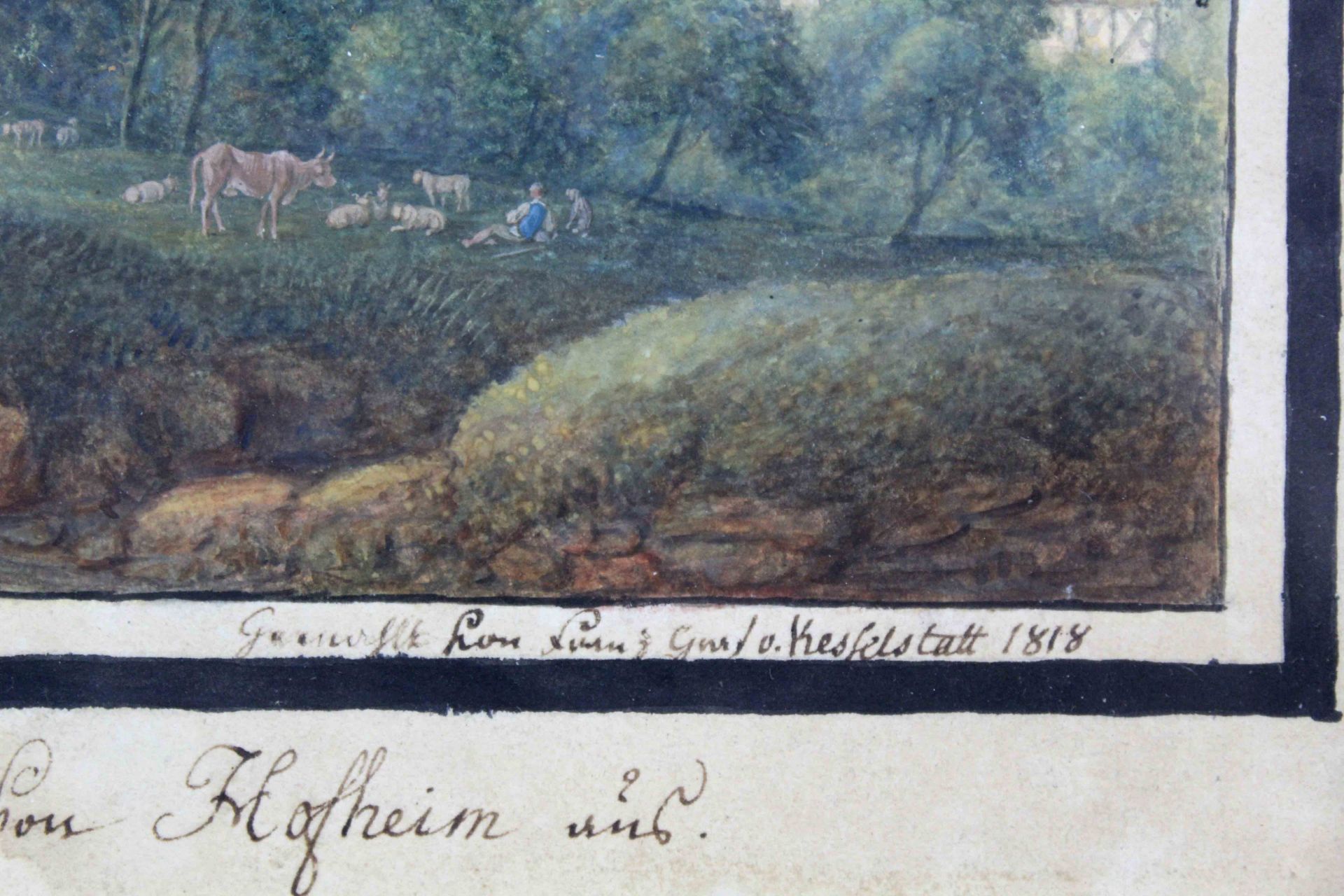 Franz Ludwig VON KESSELSTADT (1753 - 1841). Zwei Aquarelle.Bis 16,5 cm x 21,7 cm. Gemälde. - Bild 3 aus 9