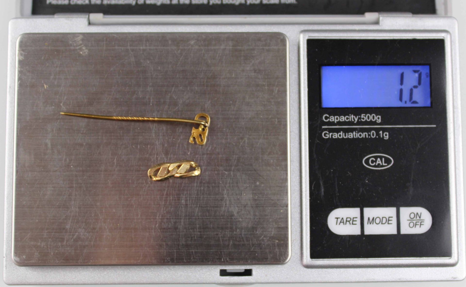 Gelb Gold 585. SPD Abzeichen und 2 Bandglieder.1,2 Gramm Gesamtgewicht.Yellow gold 585. SPD badge - Bild 4 aus 4