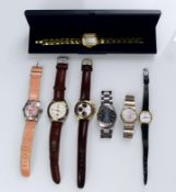 7 Armbanduhren. Unter anderem Junghans, Seiko und Festina.Funktionen nicht geprüft.7 wristwatches.