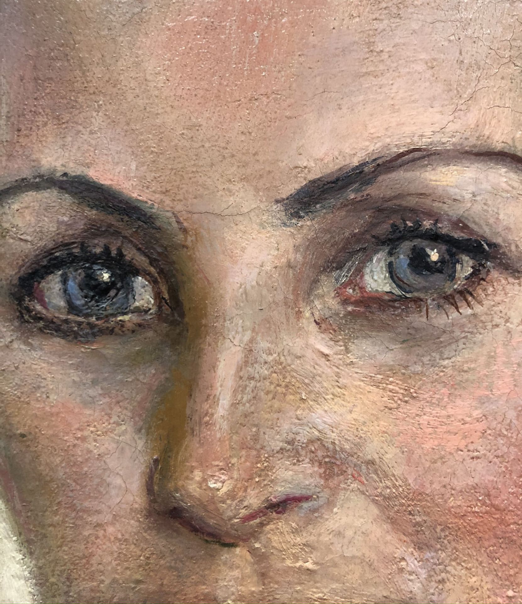 Kurt WEINHOLD (1896-1965). Portrait "Frau Marga Mehl" 1948.92,5 cm x 70 cm. Gemälde. Öl auf - Bild 4 aus 15
