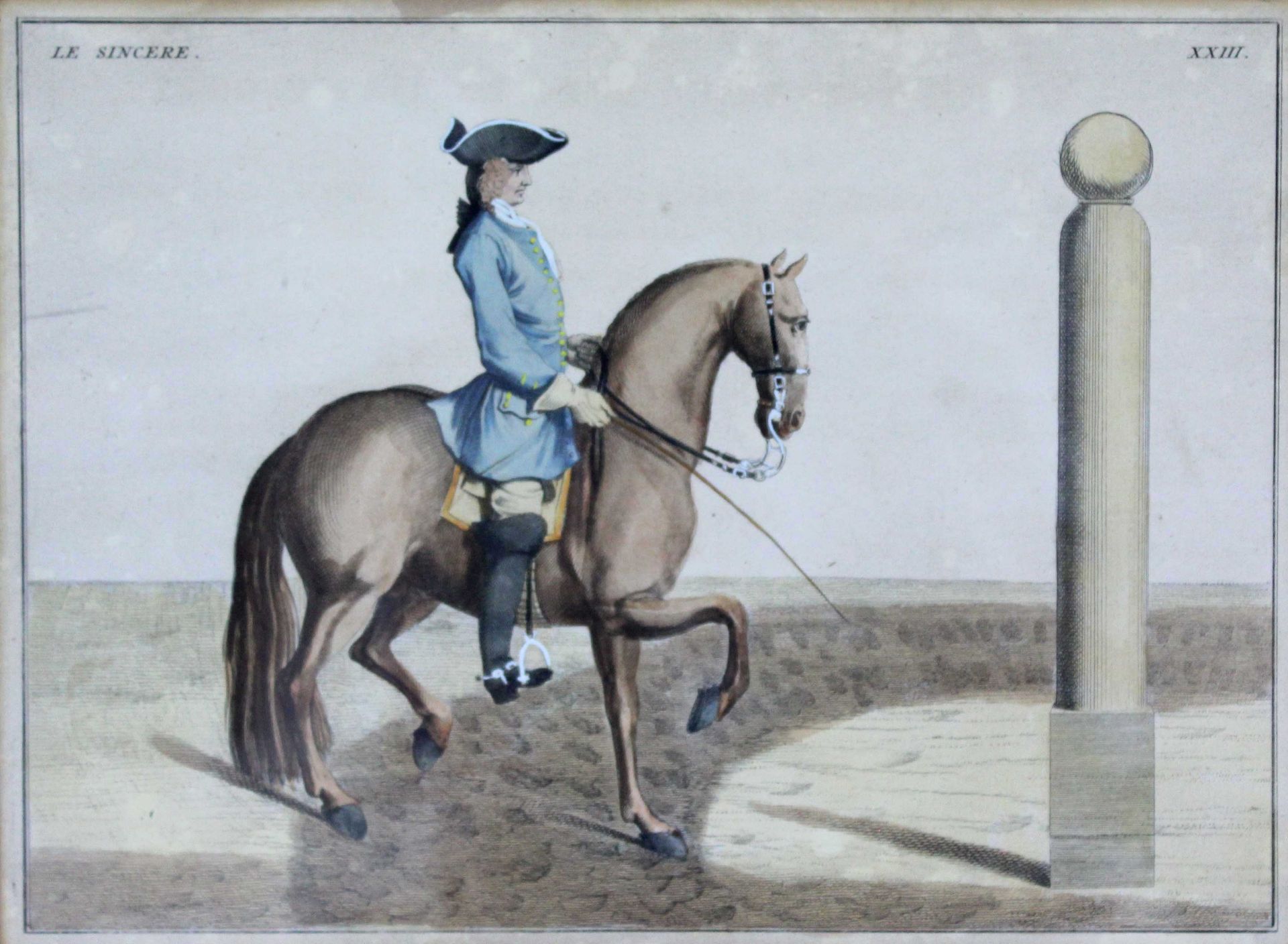 Bernard PICART (1673-1733). 3 Blatt. Reiterei. Dressur.23 cm x 31 cm im Ausschnitt. Kupferstiche. - Bild 8 aus 12