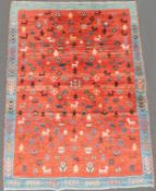 Qashqa'i Gabbeh Stammesteppich. Perserteppich. Iran.200 cm x 135 cm. Handgeknüpft. Wolle auf