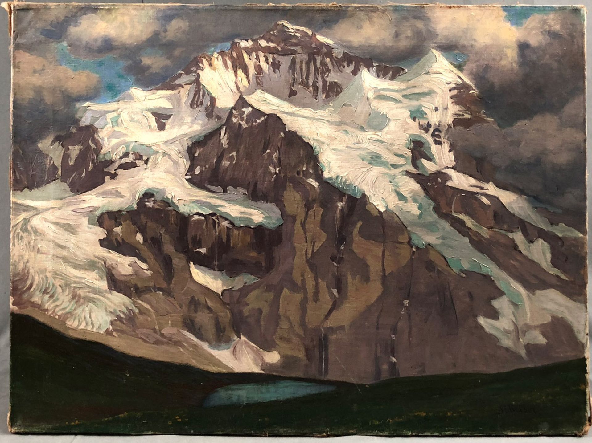 Joseph Georg Jakob KEISER (1859 - 1939). "Jungfrau".50,5 cm x 69 cm. Gemälde. Öl auf Leinwand. - Bild 5 aus 12