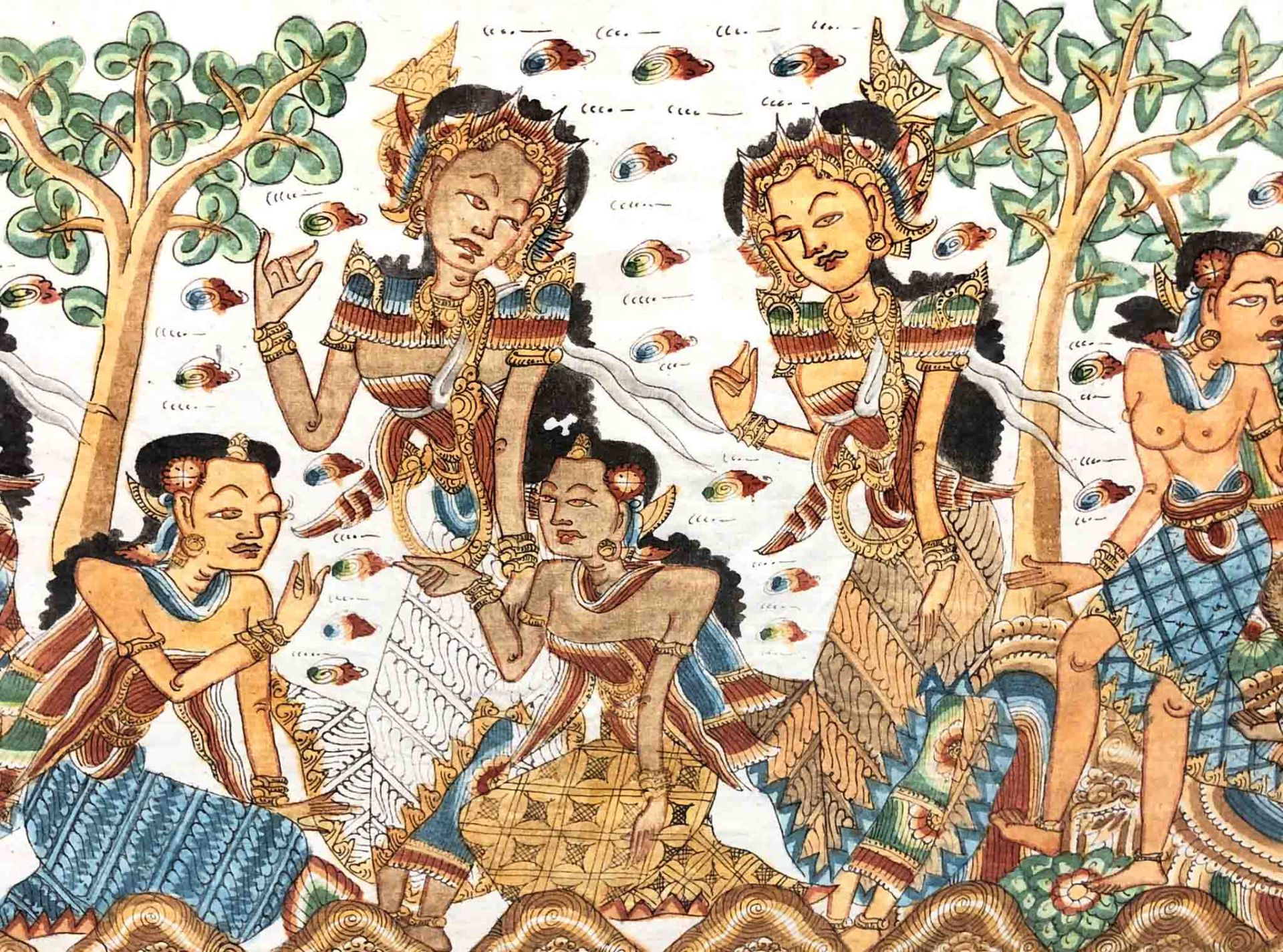 Malerei. Buddhismus. Asien.29 cm x 146 cm.Painting. Buddhism. Asia.29 cm x 146 cm. - Bild 5 aus 8