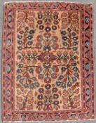Saruk Poschti. US-Reimport. Perserteppich. Iran. Circa 100 Jahre alt.78 cm x 60 cm. Handgeknüpft.