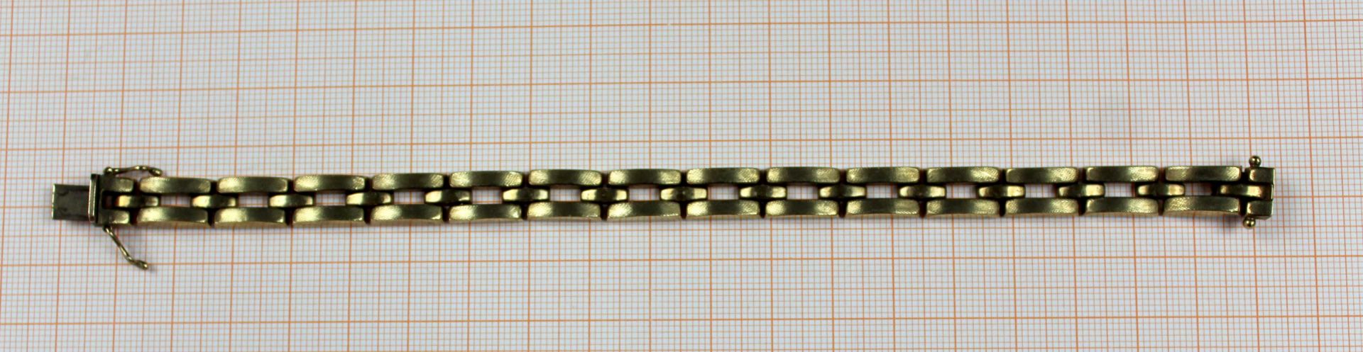 Panzer- Armband. Gelb Gold 333. 15,0 Gramm.Circa 20 lang.Bracelet. Yellow gold 333. 15,0 gram. - Bild 8 aus 9