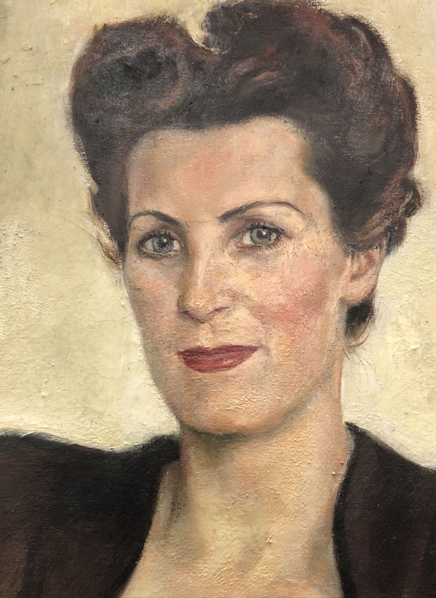 Kurt WEINHOLD (1896-1965). Portrait "Frau Marga Mehl" 1948.92,5 cm x 70 cm. Gemälde. Öl auf - Bild 9 aus 15