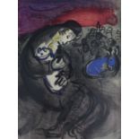 Marc CHAGALL (1887 - 1985). "Pleurs de Jérémie"35cm x 25,8 cm. Lithographie. (Das Klagelied des