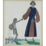 André Édouard MARTY (1882 - 1974). Allegorie der Jahreszeiten 1922.18 cm x 15,5 cm im Ausschnitt.