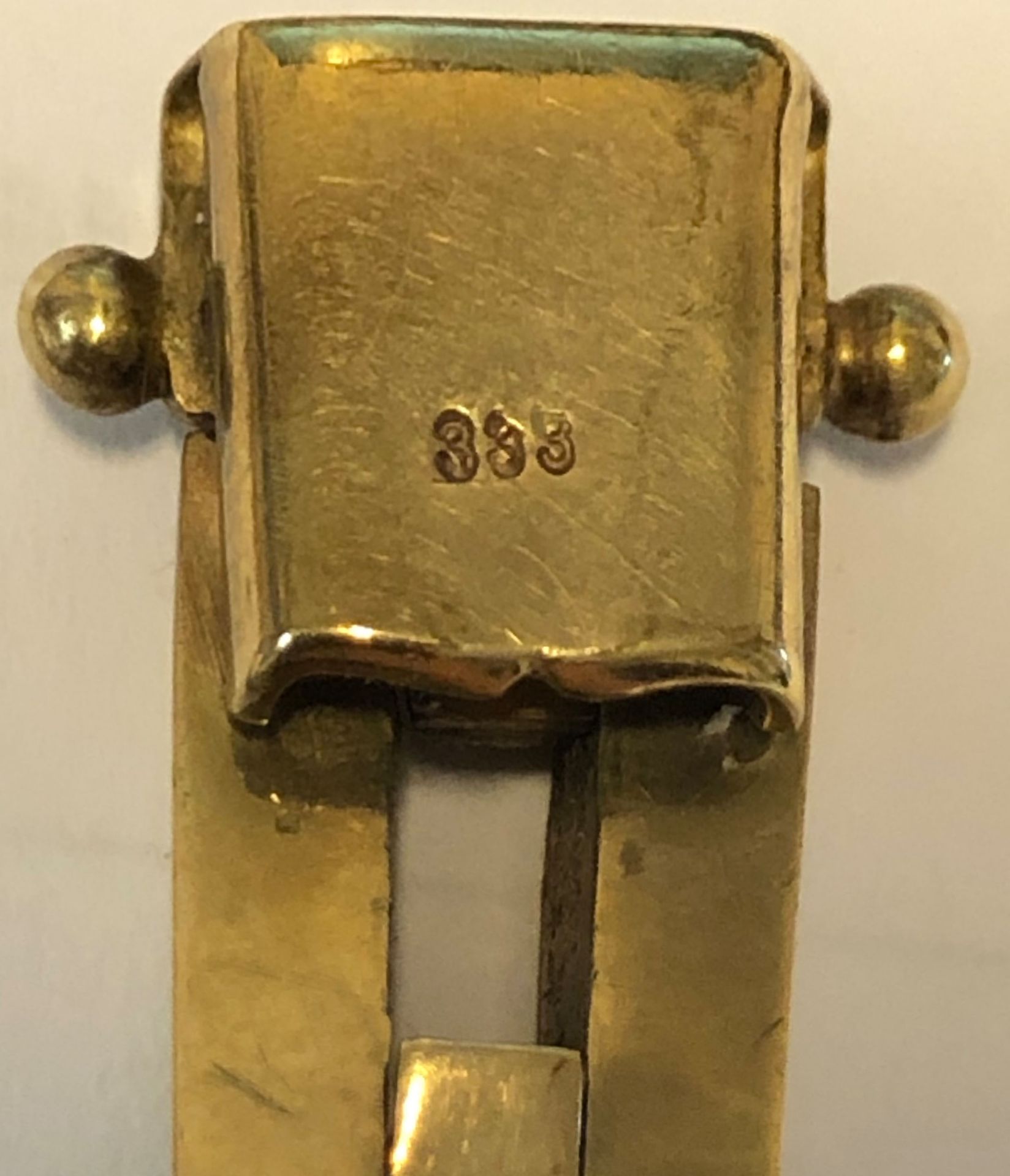 Panzer- Armband. Gelb Gold 333. 15,0 Gramm.Circa 20 lang.Bracelet. Yellow gold 333. 15,0 gram. - Bild 9 aus 9
