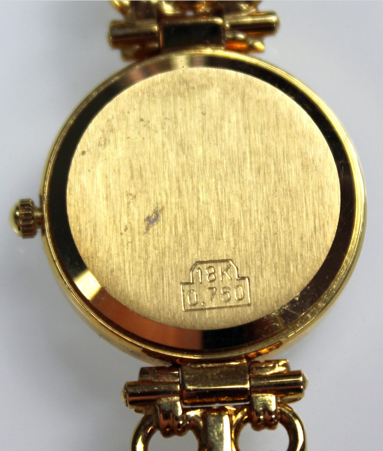 Schmuck Armbanduhr Gelb Gold 750, besetzt mit 36 kleinen Brillanten.58,5 Gramm Gesamtgewicht. - Bild 8 aus 11