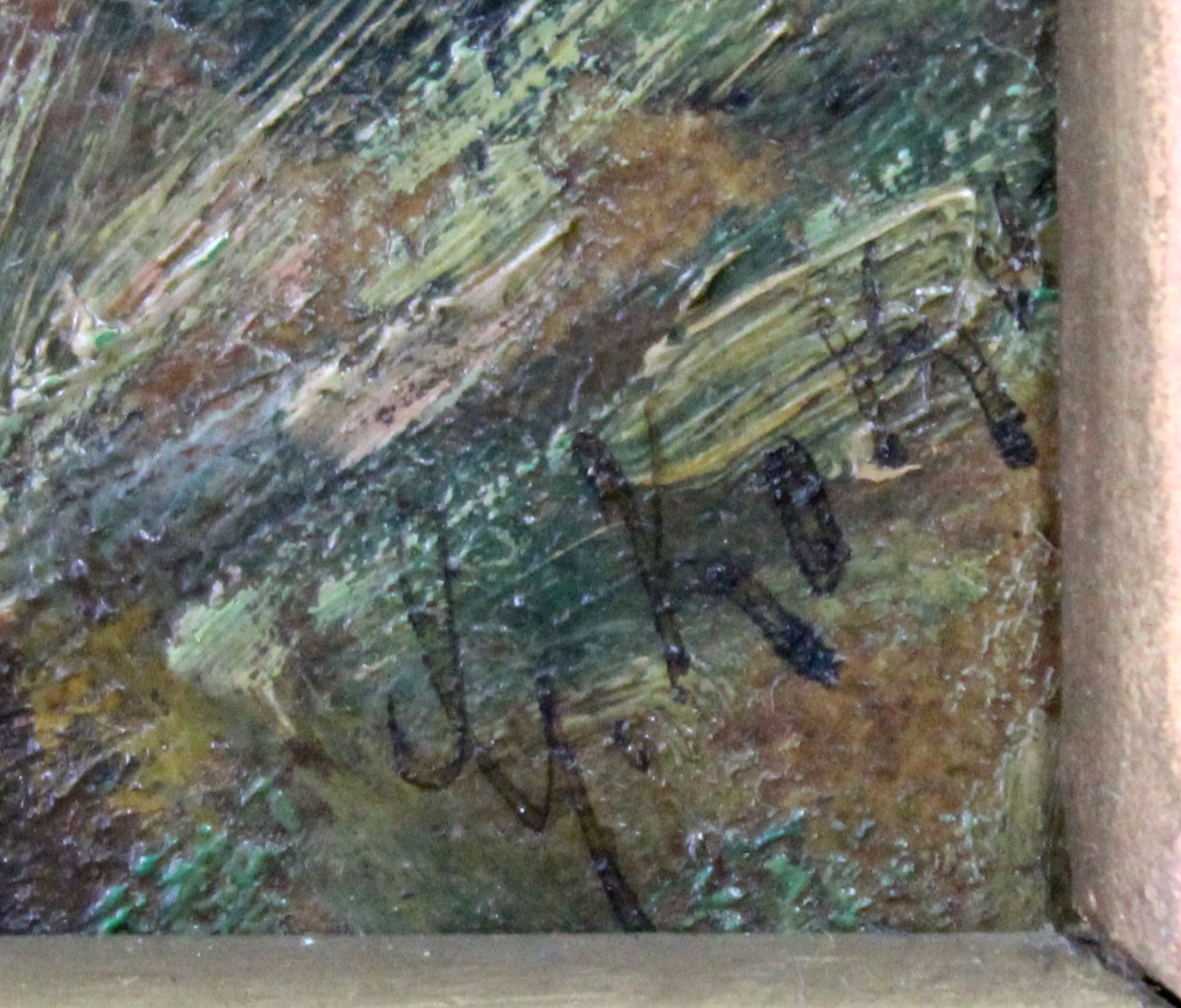 Haager Schule (XIX - XX). Polderlandschaft mit Windmühle.40 cm x 50 cm. Gemälde. Öl auf Platte. - Image 3 of 6
