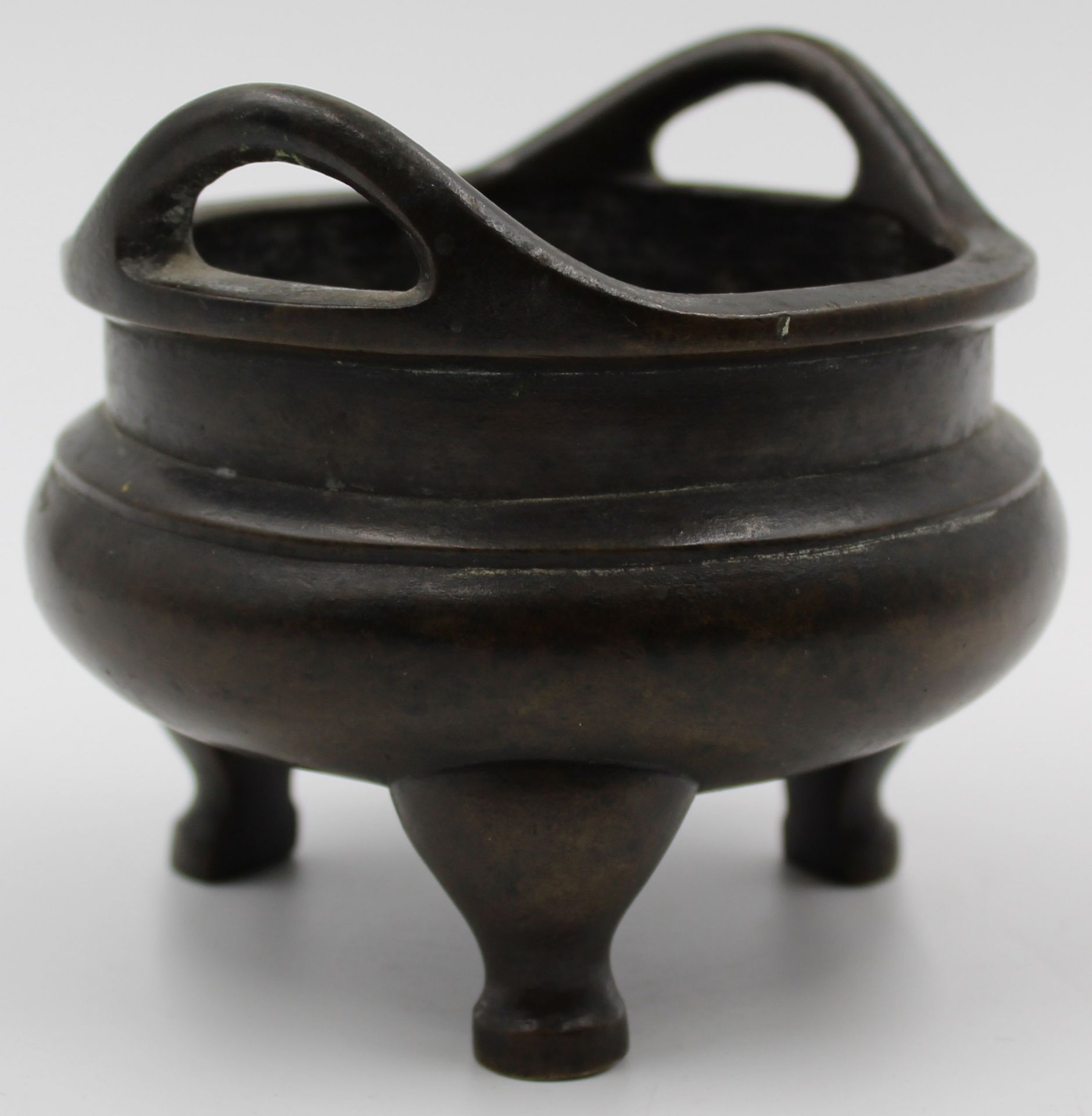 Weihrauchbrenner, China, 6- Zeichen- Marke.8 cm hoch. 11 cm im Durchmesser.Incense burner, China, - Bild 3 aus 9